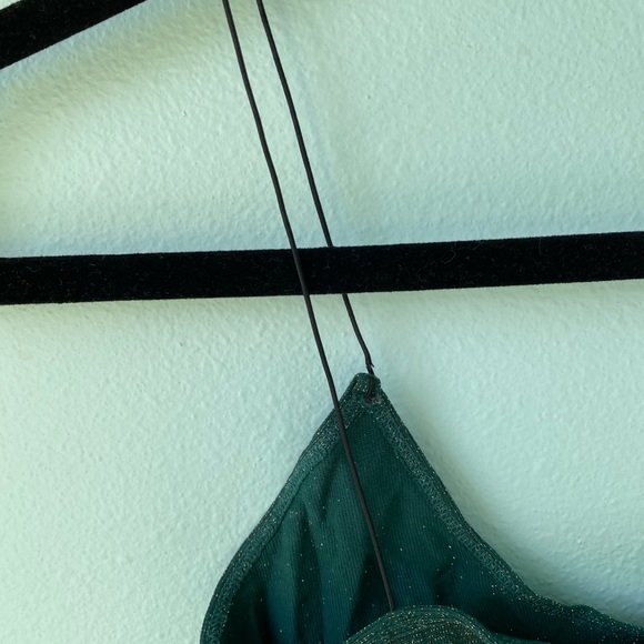 Free People Forest Green and Metallic Thread Top - Picture 5 of 7